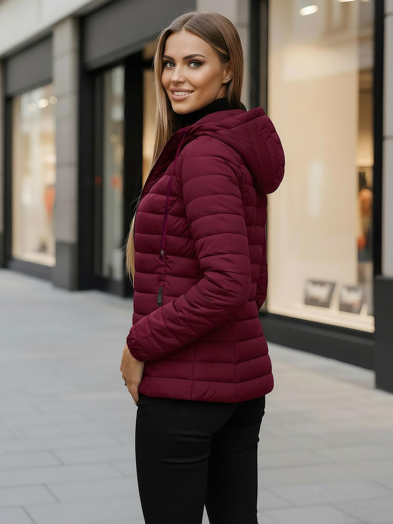 Chaqueta de mujer burdeos OZONEE JS/16M9103/01Z