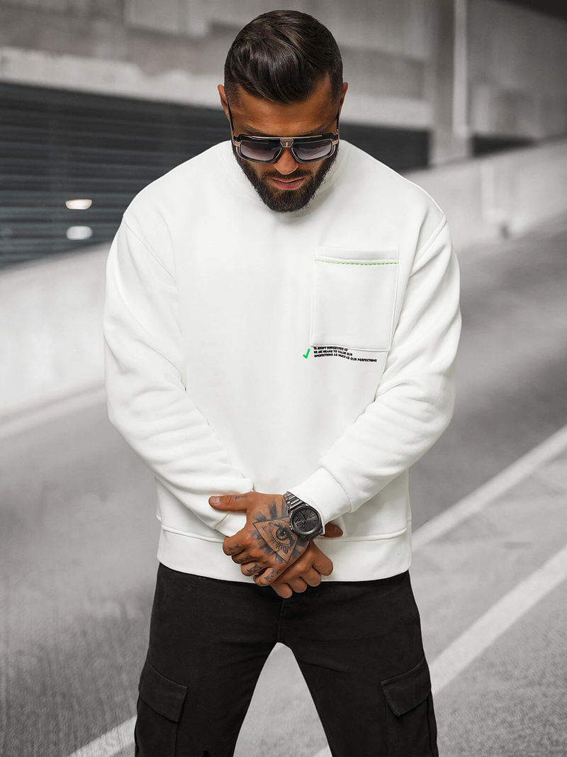 Sudadera de blanca OZONEE O/SWE23022