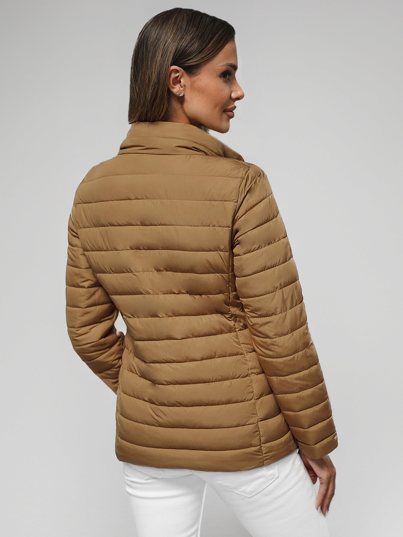 Chaqueta de mujer beige oscuro OZONEE JS/16M9109/84