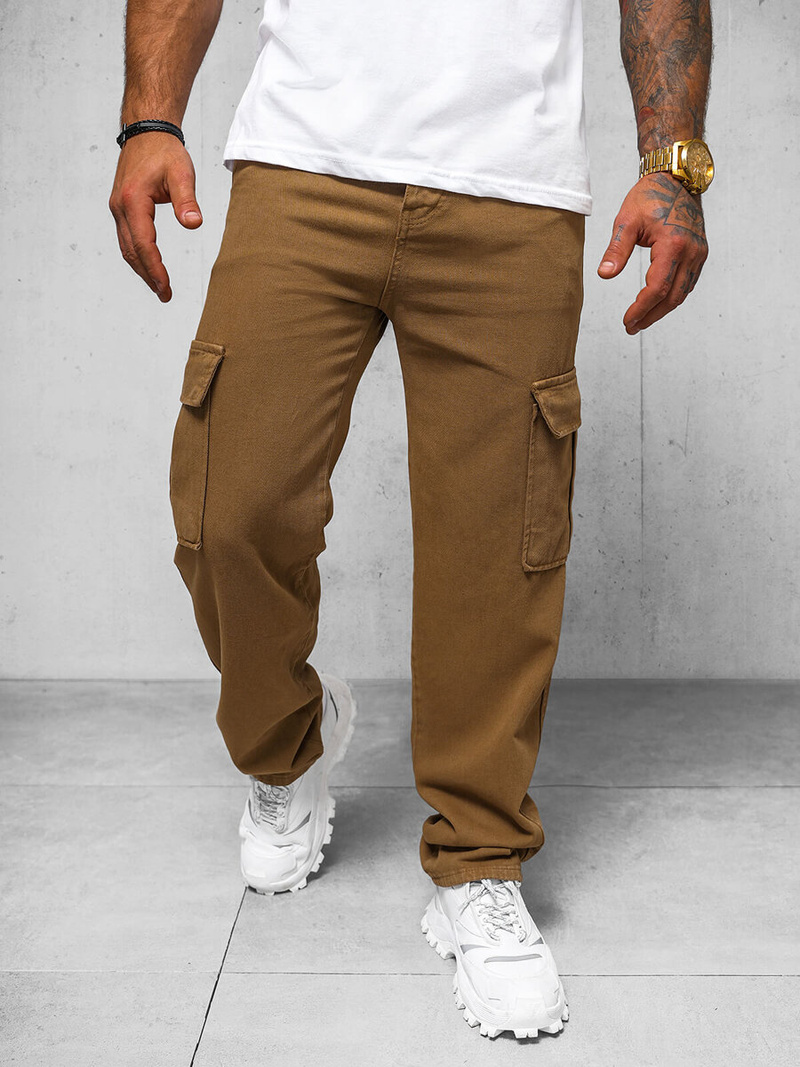 Pantalón de hombre marrón OZONEE DO/4001