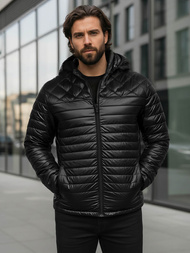 Chaqueta de hombre negra OZONEE JS/16M9328/392BZ