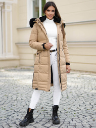 Chaqueta de mujer beige OZONEE O/W377Z