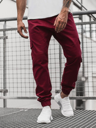 Pantalón jogger de hombre burdeos OZONEE A/404