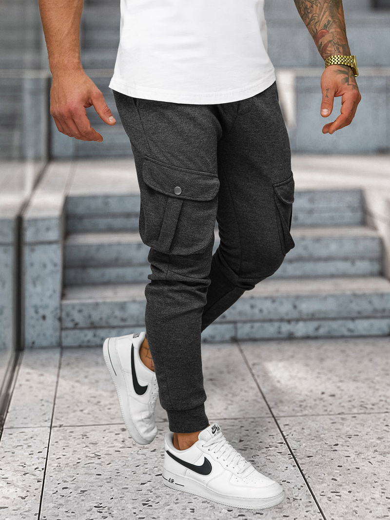 Pantalón de chándal de hombre grafito OZONEE C/316Z
