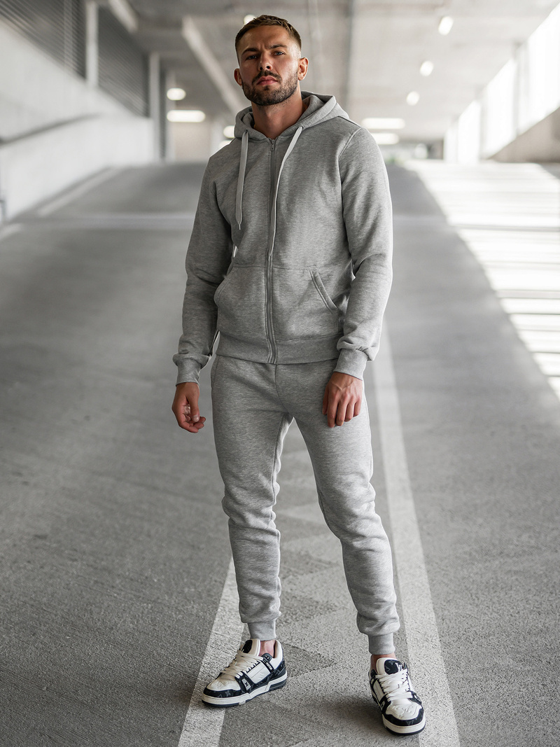 Chándal de hombre gris OZONEE JS/68C10386/2Z