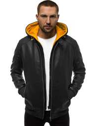 Chaqueta de hombre negro-amarilla OZONEE N/6132Z