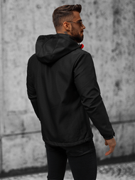 Chaqueta softshell de hombre negra-roja OZONEE JS/HH022/1CZ