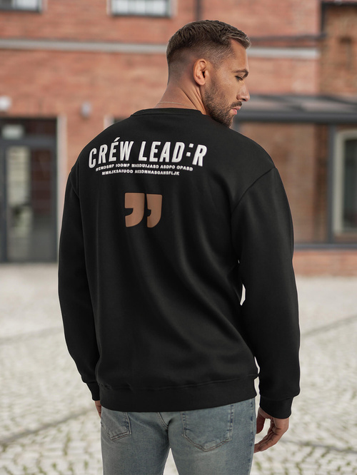 Sudadera de hombre negra OZONEE JS/65B3917/3