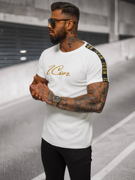 Camiseta de hombre blanco OZONEE O/T7579