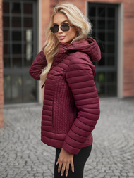 Chaqueta de mujer burdeos OZONEE JS/11Z8228Z