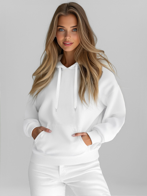 Sudadera de mujer blanca OZONEE JS/W02Z