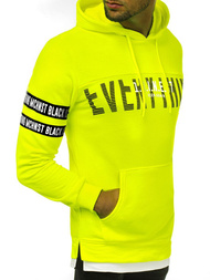 Sudadera de hombre neón amarilla OZONEE MACH/3123