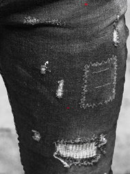 Vaqueros de hombre negras OZONEE O/MB463