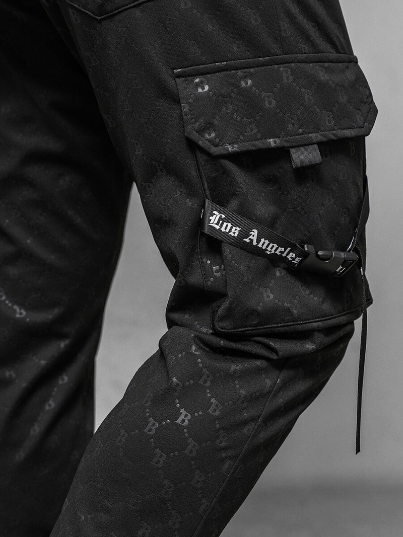 Pantalón de chándal de hombre negras OZONEE O/PS6021