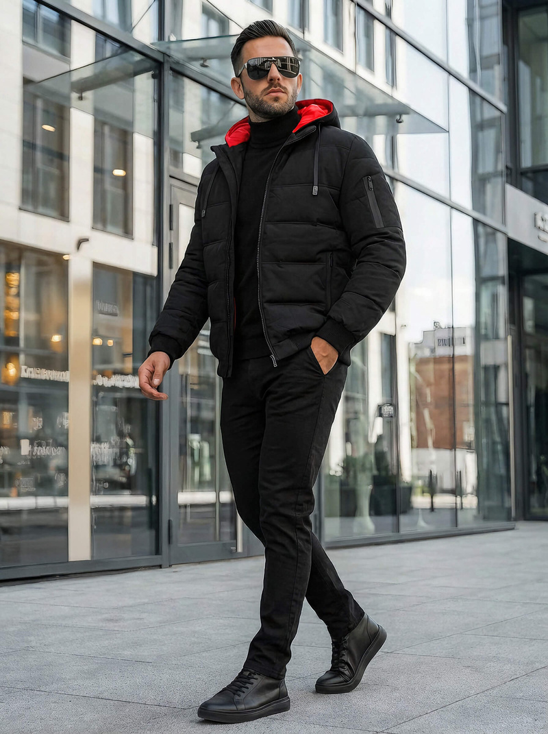 Chaqueta de hombre negra OZONEE JS/31M5003Z