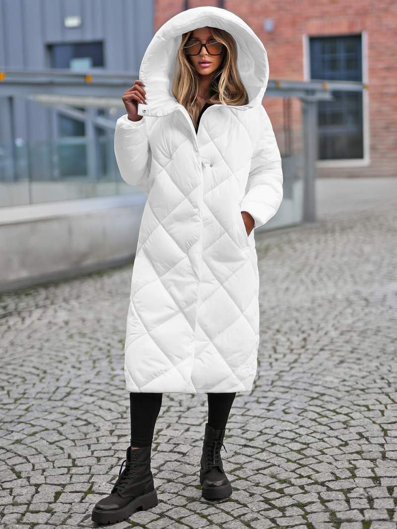 Chaqueta de mujer blanca OZONEE JS/5M3173/281Z