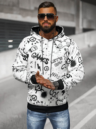 Sudadera de hombre blanca OZONEE JS/8B1227/1