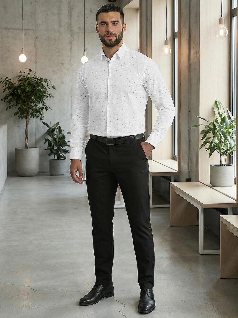 Camisa de hombre blanca OZONEE V/V180Z