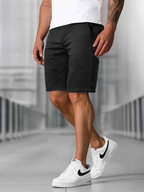 Pantalones cortos chinos de hombre negras OZONEE NB/MP0266NZ