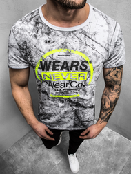 Camiseta de hombre blanca OZONEE JS/SS10925Z