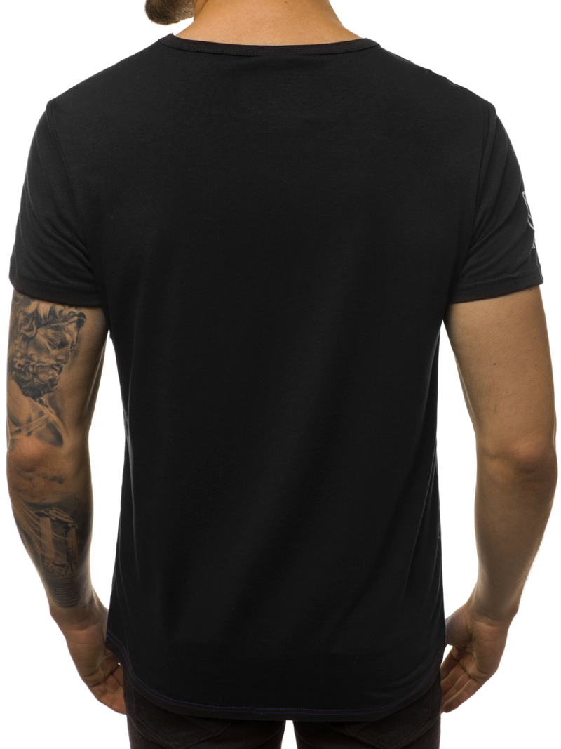 Camiseta de hombre negro OZONEE JS/SS10979