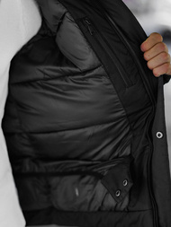 Chaqueta de hombre negro-gris OZONEE JS/91M9903/92