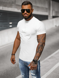 Camiseta de hombre blanco OZONEE NB/MT3103
