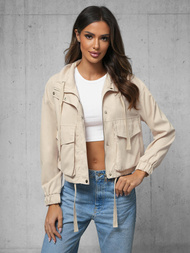 Chaqueta de mujer beige OZONEE O/G118