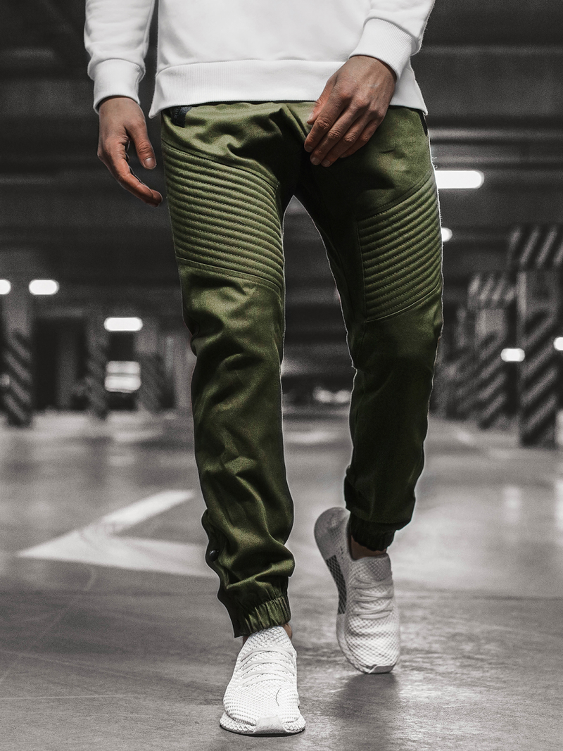Pantalón chino jogger de hombre verde OZONEE A/0952