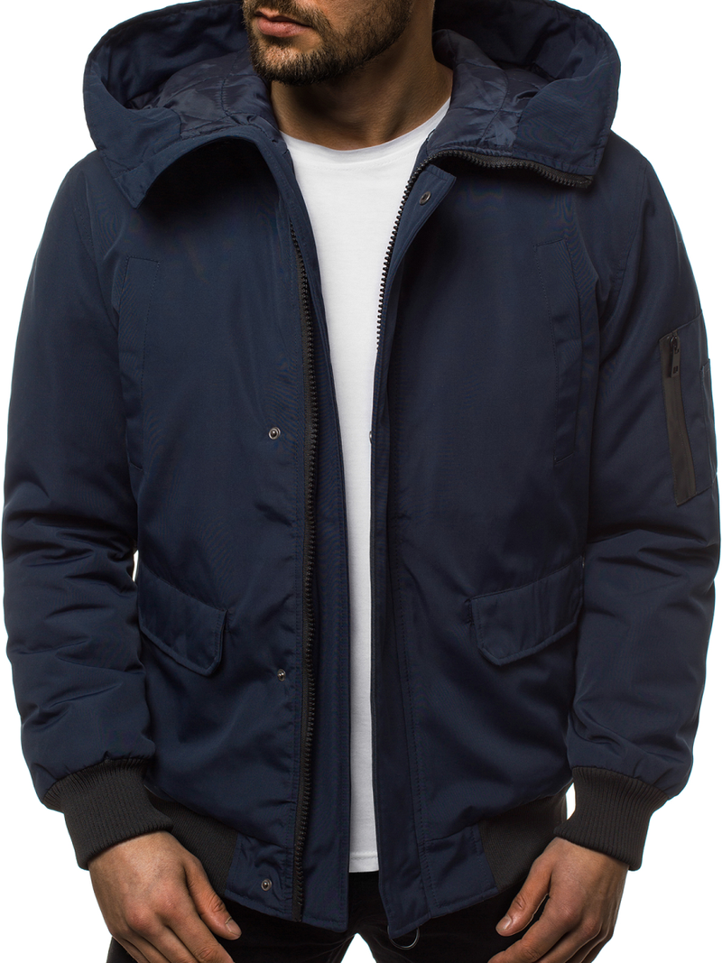 Chaqueta de hombre azul marino OZONEE JS/2019005