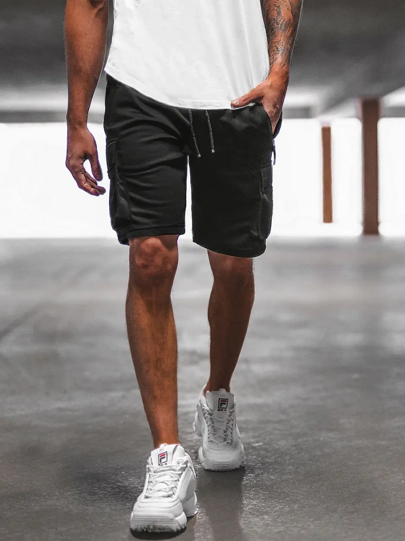 Pantalón corto de hombre negras OZONEE O/WW20015/1