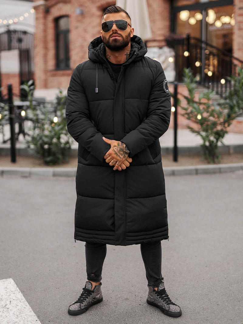 Chaqueta de hombre negra OZONEE JS/19M1290/392