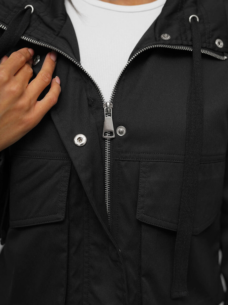 Chaqueta de mujer negra OZONEE O/G118Z