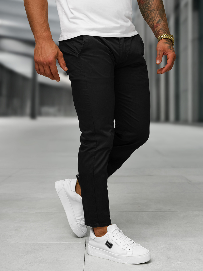 Pantalón de hombre negras OZONEE BL/SK222/1