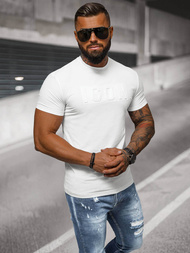 Camiseta de hombre blanco OZONEE NB/MT3111
