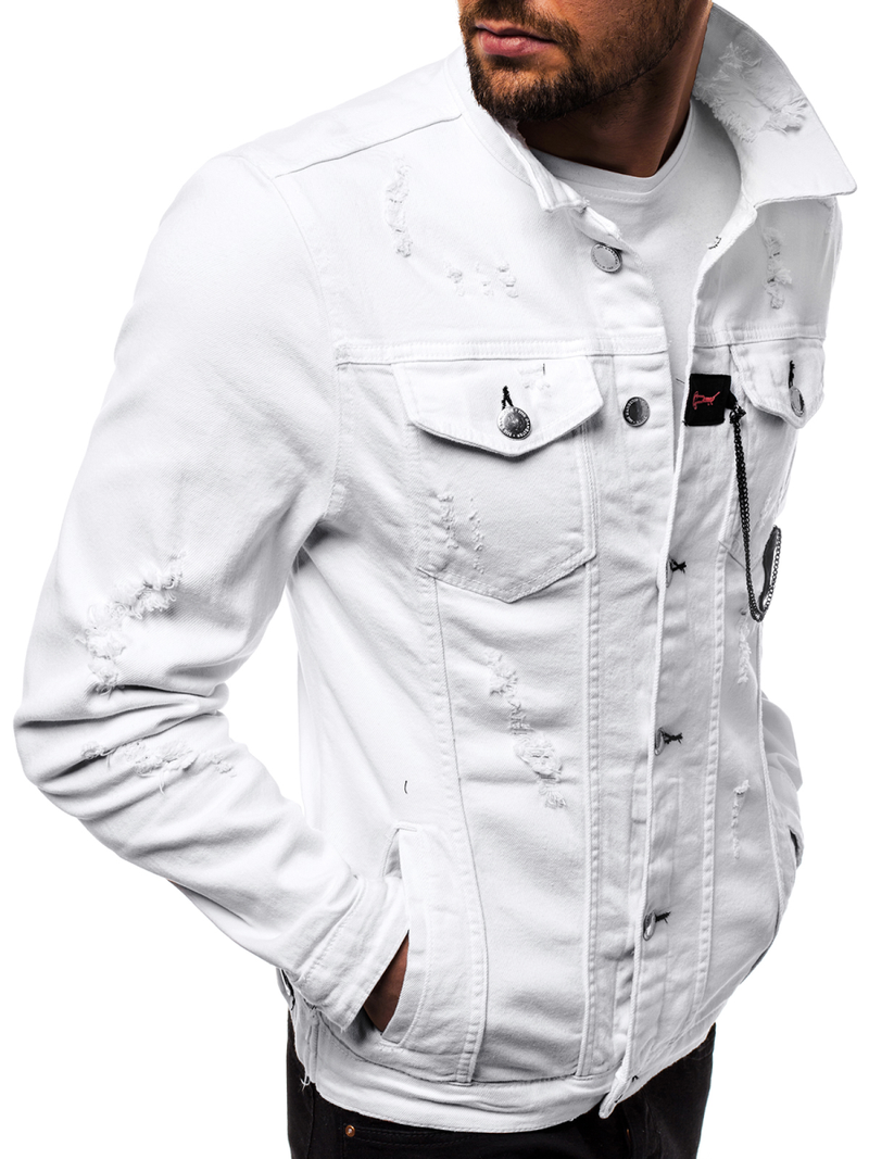 Chaqueta vaquera de hombre blanca OZONEE G/600