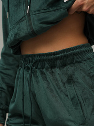Chándal velour de mujer de verde-oscura OZONEE JS/8C1176/9Z