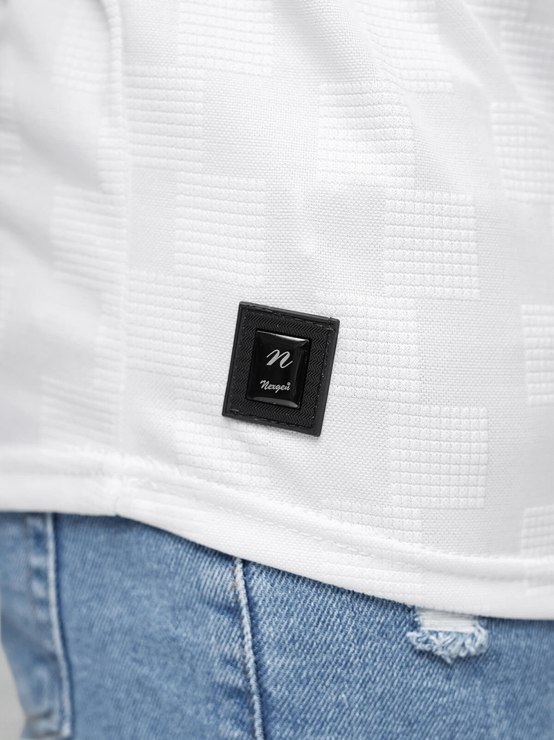 Camiseta de hombre blanco OZONEE O/QS11621