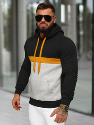 Sudadera de hombre negra OZONEE JS/8B1319/3