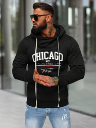 Sudadera de hombre negra OZONEE O/TT30508
