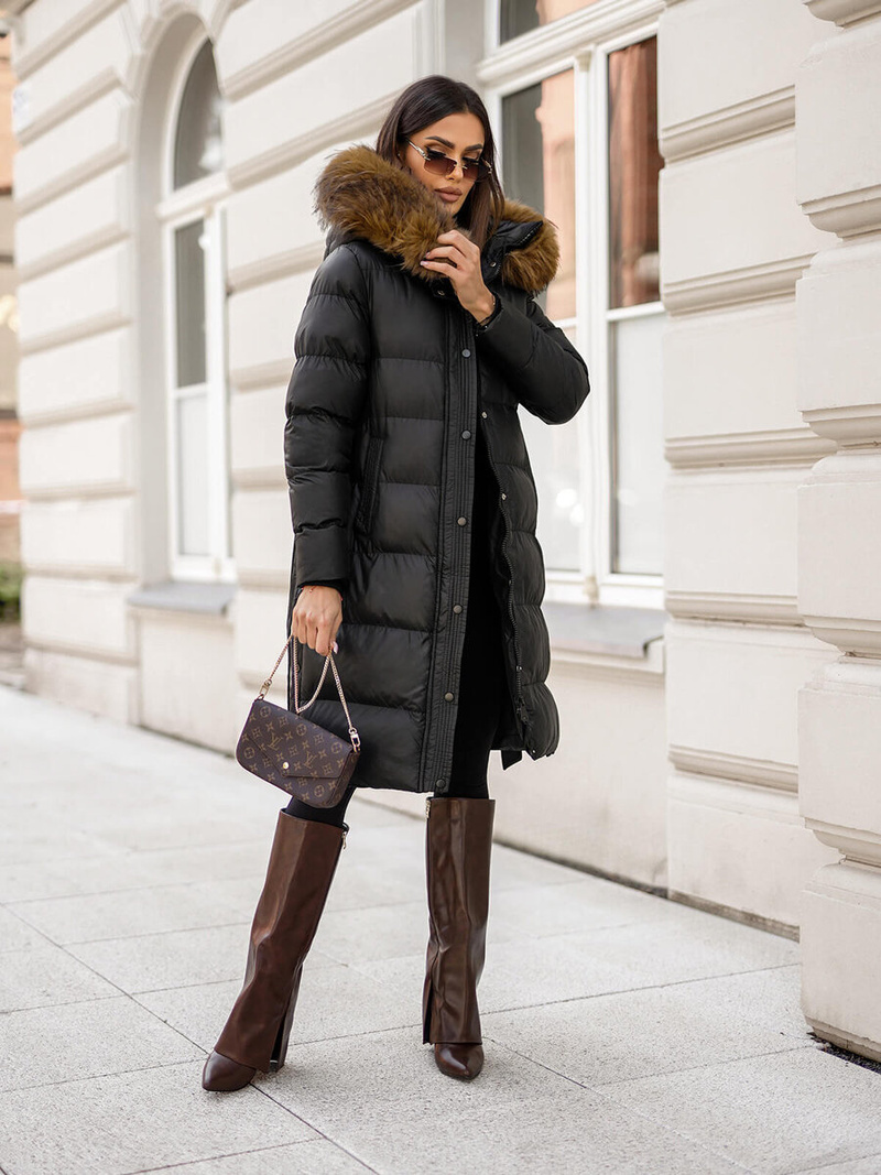 Chaqueta de mujer negra OZONEE JS/5M3298/392