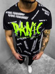 Camiseta de hombre negra OZONEE JS/KS1998Z