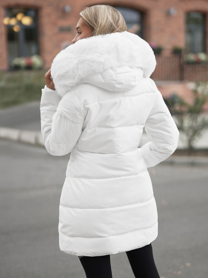 Chaqueta de mujer blanca OZONEE JS/16M9099/281Z