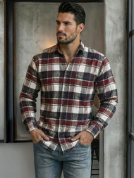 Camisa de hombre burdeos OZONEE V/V174Z