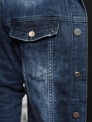 Chaqueta vaquera de hombre sherpa azul oscuro OZONEE NB/MJ516BSZ