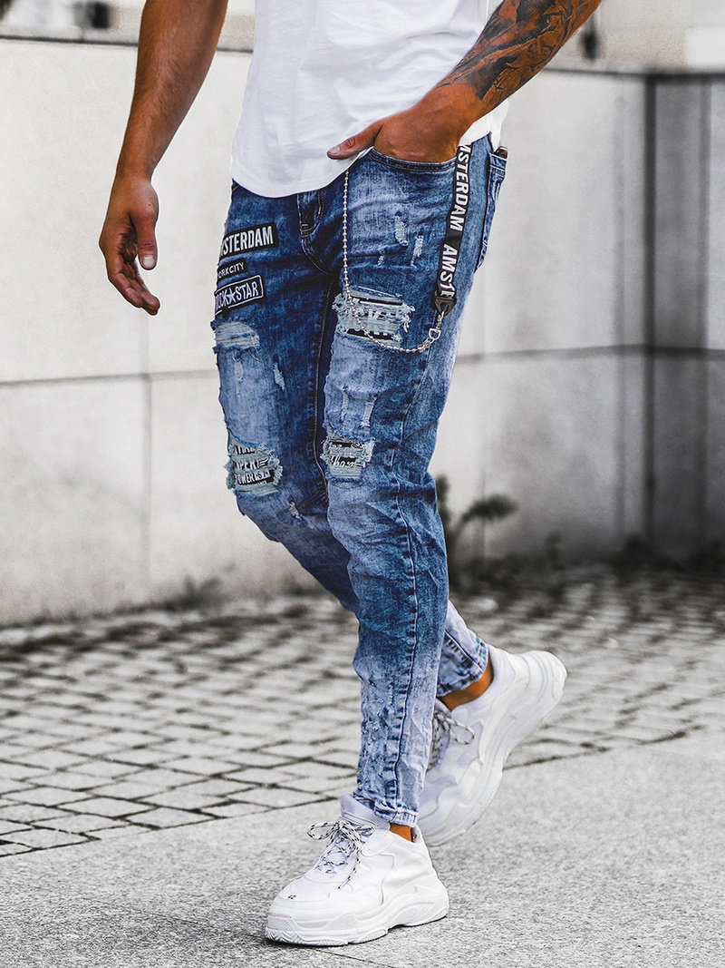 Vaqueros de hombre azul OZONEE O/E7752B