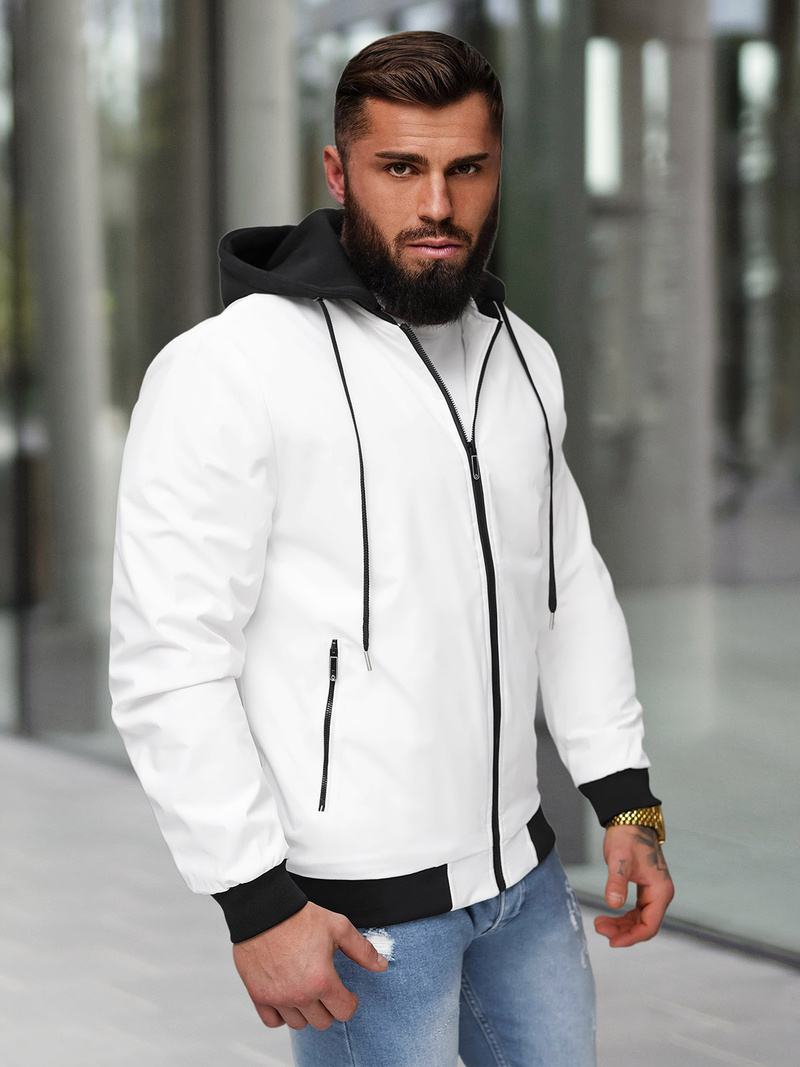 Chaqueta de hombre blanca OZONEE JS/62M9502/281