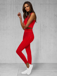 Conjunto de chándal de dos piezas de rojo ZONEE JS/YW88037/5Z