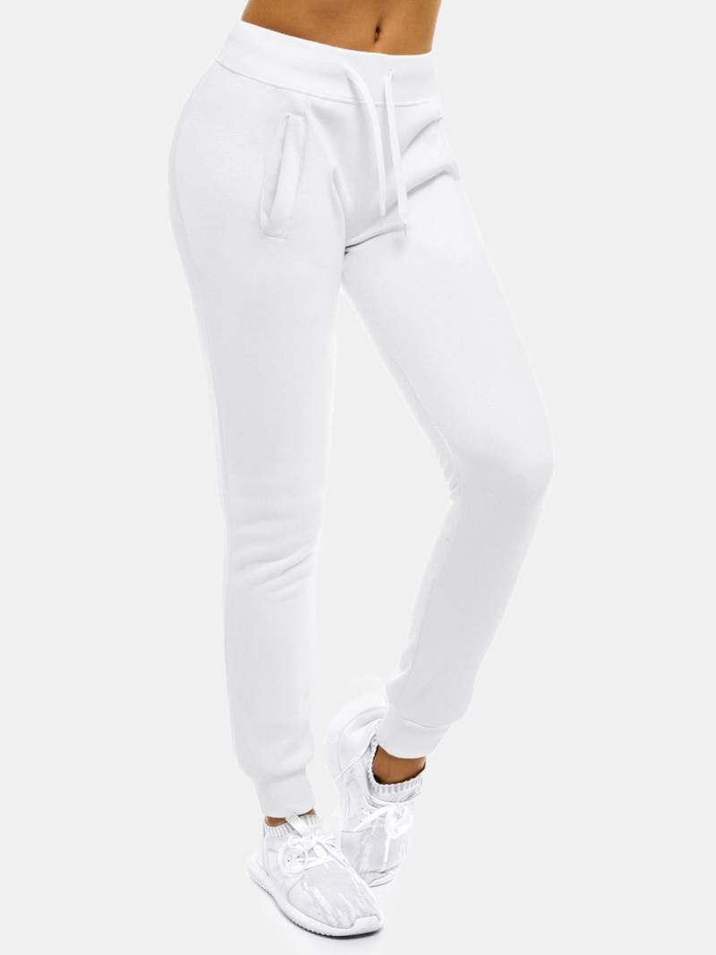 Pantalón de chándal para mujer blancos OZONEE JS/CK01