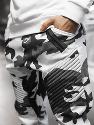 Pantalón chino jogger de hombre negro-blancos OZONEE A/0952